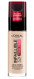 لوريال ميك اب انفالابيل فريش وير من لوريال باريس (L'Oréal Paris Infallible 24H Fresh Wear Liquid Foundation - 30 ml) - 015 Porcelain