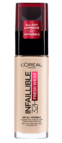 لوريال ميك اب انفالابيل فريش وير من لوريال باريس (L'Oréal Paris Infallible 24H Fresh Wear Liquid Foundation - 30 ml) - 015 Porcelain